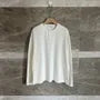 Long-Sleeve Round Neck Henley Plain T-Shirt