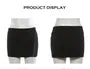Studded Hook And Eye Panel Faux Fur Tube Top / Mid Rise Plain Mini Pencil Skirt / Belt