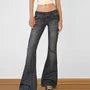 Low Rise Washed Slim-Fit Boot-Cut Jeans