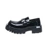 Metal Buckled Platform Patent Loafers