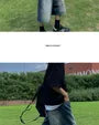 Washed Wide-Leg Denim Jorts