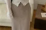 V-Neck Lace Panel Button-Up Sheer Cardigan