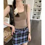 Scoop-Neck Plain Tank Top