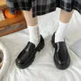 Platform Plain Faux Leather Loafers