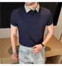 Short-Sleeve Contrast Trim Polo Shirt