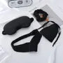 Set: Plain Sleeping Eye Mask + Headband + Scrunchie + Drawstring Bag