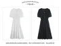 Puff-Sleeve Lace Midi A-Line Dress
