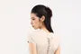 Short Sleeve Crew Neck Plain Cutout Back T-Shirt