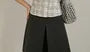 Short Sleeve Plaid Asymmetric Slim-Fit Shirt
