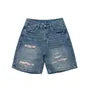 Washed Distressed Denim Shorts
