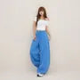 Elastic Waist Plain Baggy Sweatpants