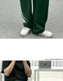 High Waist Striped Side Wide Leg Sweatpants