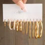 Set Of 6: Alloy Hoop Earring
