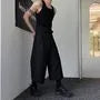 High Waist Plain Wide Leg Crop Dress Pants
