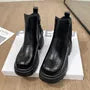 Faux Leather Platform Chunky Heel Short Boots