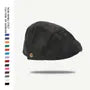Faux Leather Brim Faux Suede Flat Cap