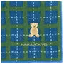Checker & Teddy Bear Double-sided Gauze Handkerchief