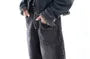 Washed Buckled Zip Denim Jacket