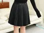 Plus Size High Rise Faux Leather Mini Pleated Skirt