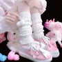 Pom Pom Cable-Knit Leg Warmers