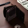 Genuine Leather Bifold Short Wallet