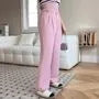 High Waist Plain Wide Leg Pants
