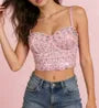 Plain Rhinestone Lace Bustier Top