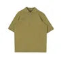 Short-Sleeve Plain Half-Zip Polo Shirt