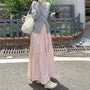 High Rise Plain Maxi A-Line Skirt