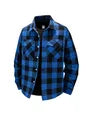Long-Sleeve Plaid Button-Up Shirt