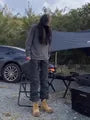 Mid Rise Plain Straight Leg Cargo Pants
