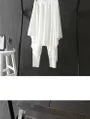 Elastic Waist Plain Asymmetrical Skirt Overlay Dance Pants