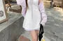 Spaghetti Strap Mini A-Line Dress / Plain Cardigan