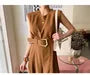 Sleeveless Crewneck Plain Wide Leg Jumpsuit