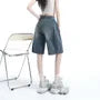 Mid Waist Washed Jorts