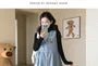 Maternity Long-Sleeve Mock Neck Plain Knit Top / Sleeveless Crew Neck Midi A-Line Dress / Set