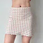 Mid Waist Dotted Mini Pencil Skirt