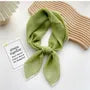 Contrast Trim Light Square Scarf