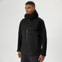 Stand Collar Drawstring Hooded Zip Windbreaker