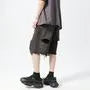 Mid Rise Washed Distressed Denim Shorts