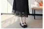 Maternity Long-Sleeve Tie-Neck Polka Dot Loose Fit Midi Dress