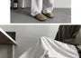 Elastic Waist Plain Wide Leg Sweatpants