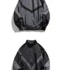 Striped Zip Windbreaker