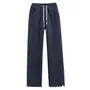 Drawstring Waist Plain Fleece-Lined Corduroy Straight Leg Pants