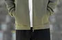 Plus Size Stand Collar Plain Zip Jacket