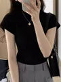 Short-Sleeve Crew Neck Plain T-Shirt