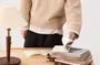 Drop Shoulder Mock Two Piece Polo Sweater