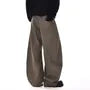 Mid Rise Plain Paneled Wide Leg Jeans