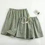 Couple Matching Gingham Drawstring Pajama Shorts (Various Designs)