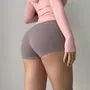 High Waist Plain Yoga Shorts